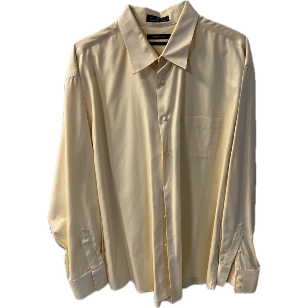 Nordstrom SmartCare traditional fit button down, wrinkle-free, 100% cotton, XXL.
